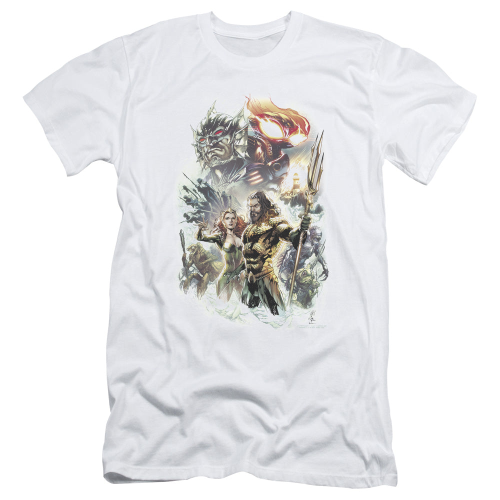 Aquaman Movie King Of Atlantis Slim Fit Mens T Shirt White Hoodie, Sweatshirt | CiraTrend.com