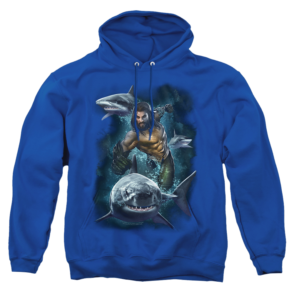 Aquaman Movie Swimming With Sharks - Pullover Hoodie T-Shirts, Sweatshirt | CiraTrend.com