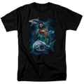 Aquaman Movie Swimming With Sharks - Men's Regular Fit T-Shirt Hoodie, Sweatshirt | CiraTrend.com
