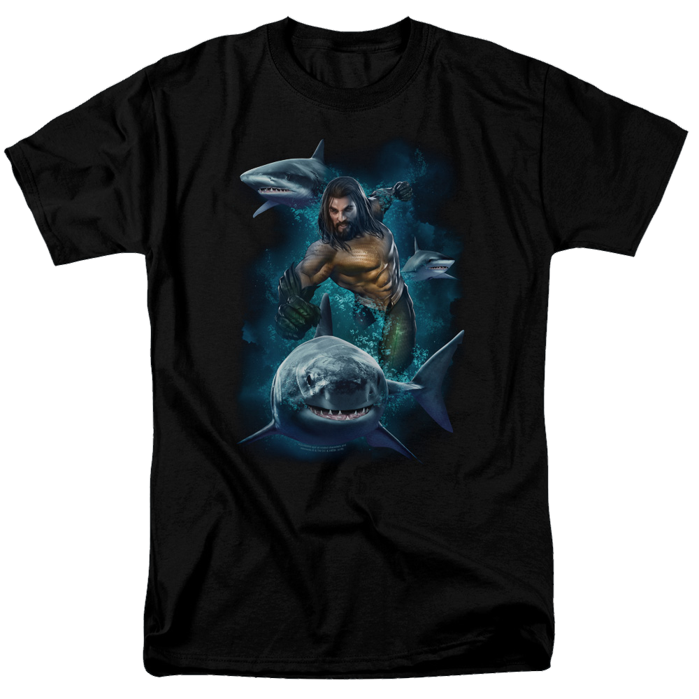 Aquaman Movie Swimming With Sharks - Men's Regular Fit T-Shirt Hoodie, Sweatshirt | CiraTrend.com