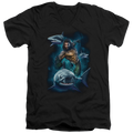 Aquaman Movie Swimming With Sharks - Men's V-Neck T-Shirt Hoodie, Sweatshirt | CiraTrend.com