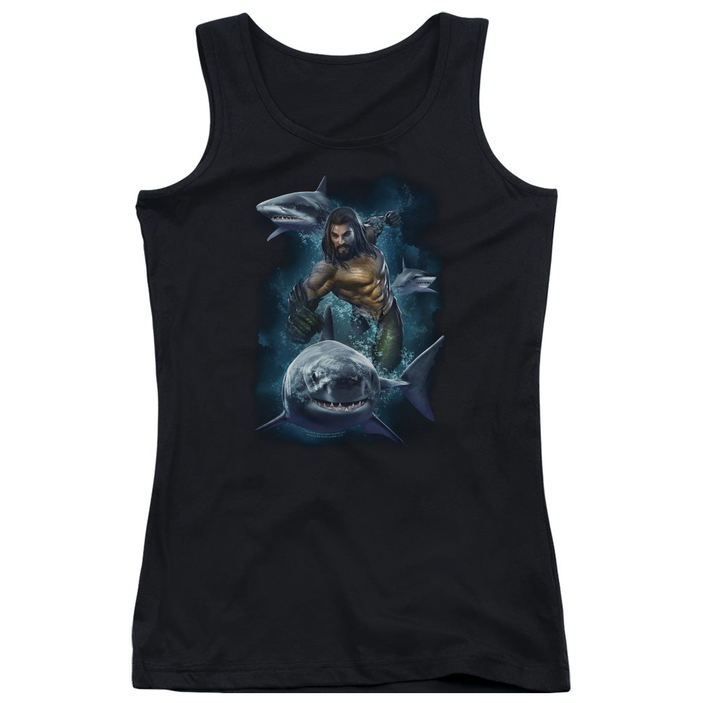 Aquaman Movie Swimming With Sharks Womens Tank Top Shirt Black Hoodie, Sweatshirt | CiraTrend.com