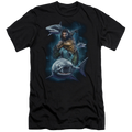 Aquaman Movie Swimming With Sharks - Men's Premium Slim Fit T-Shirt Hoodie, Sweatshirt | CiraTrend.com