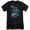 Aquaman Movie Swimming With Sharks Premium Bella Canvas Slim Fit Mens T Shirt Black Hoodie, Sweatshirt | CiraTrend.com