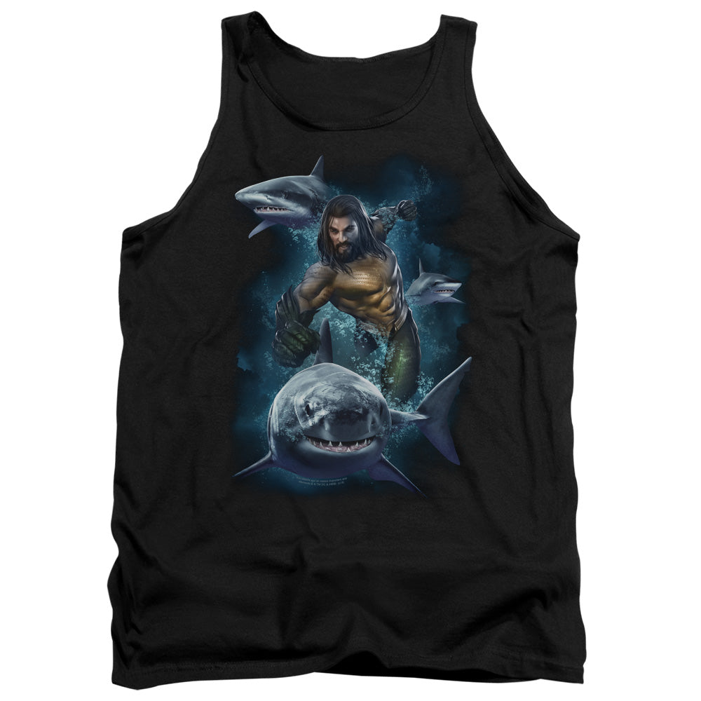 Aquaman Movie Swimming With Sharks Mens Tank Top Shirt Black Hoodie, Sweatshirt | CiraTrend.com