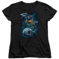 Aquaman Movie Swimming With Sharks - Women's T-Shirt Hoodie, Sweatshirt | CiraTrend.com
