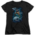 Aquaman Movie Swimming With Sharks Womens T Shirt Black Hoodie, Sweatshirt | CiraTrend.com