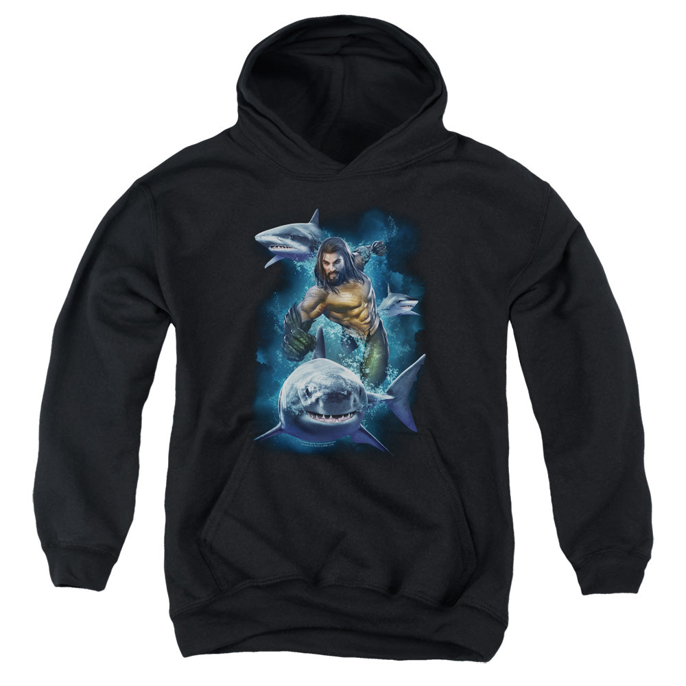 Aquaman Movie Swimming With Sharks Kids Youth Hoodie Black T-Shirts, Sweatshirt | CiraTrend.com