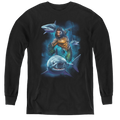 Aquaman Movie Swimming With Sharks - Youth Long Sleeve T-Shirt Hoodie, Sweatshirt | CiraTrend.com