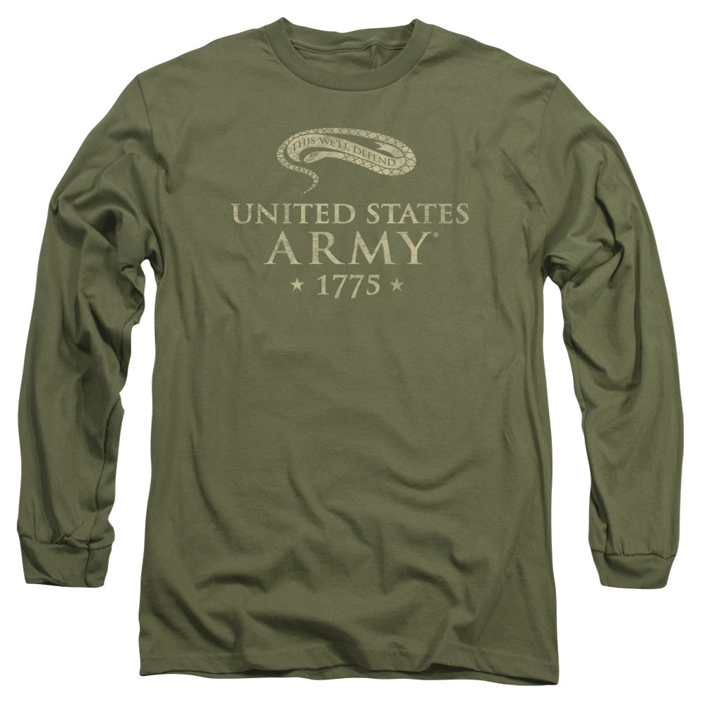 Army Well Defend Mens Long Sleeve Shirt Military Green Hoodie, Sweatshirt | CiraTrend.com (Image 2)