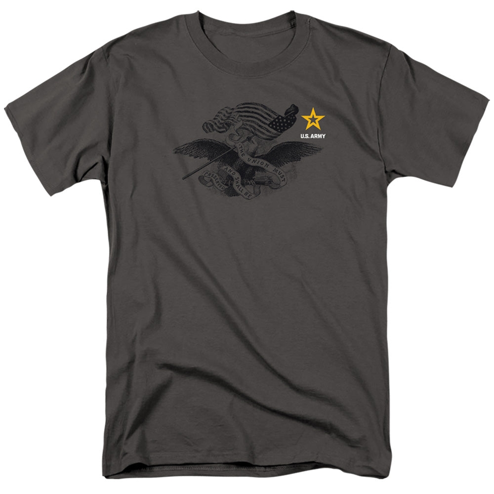 Army Left Chest Mens T Shirt Charcoal Hoodie, Sweatshirt | CiraTrend.com