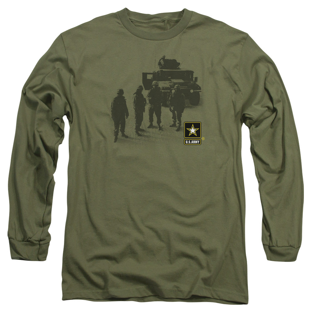 Army Strong Mens Long Sleeve Shirt Military Green Hoodie, Sweatshirt | CiraTrend.com (Image 1)