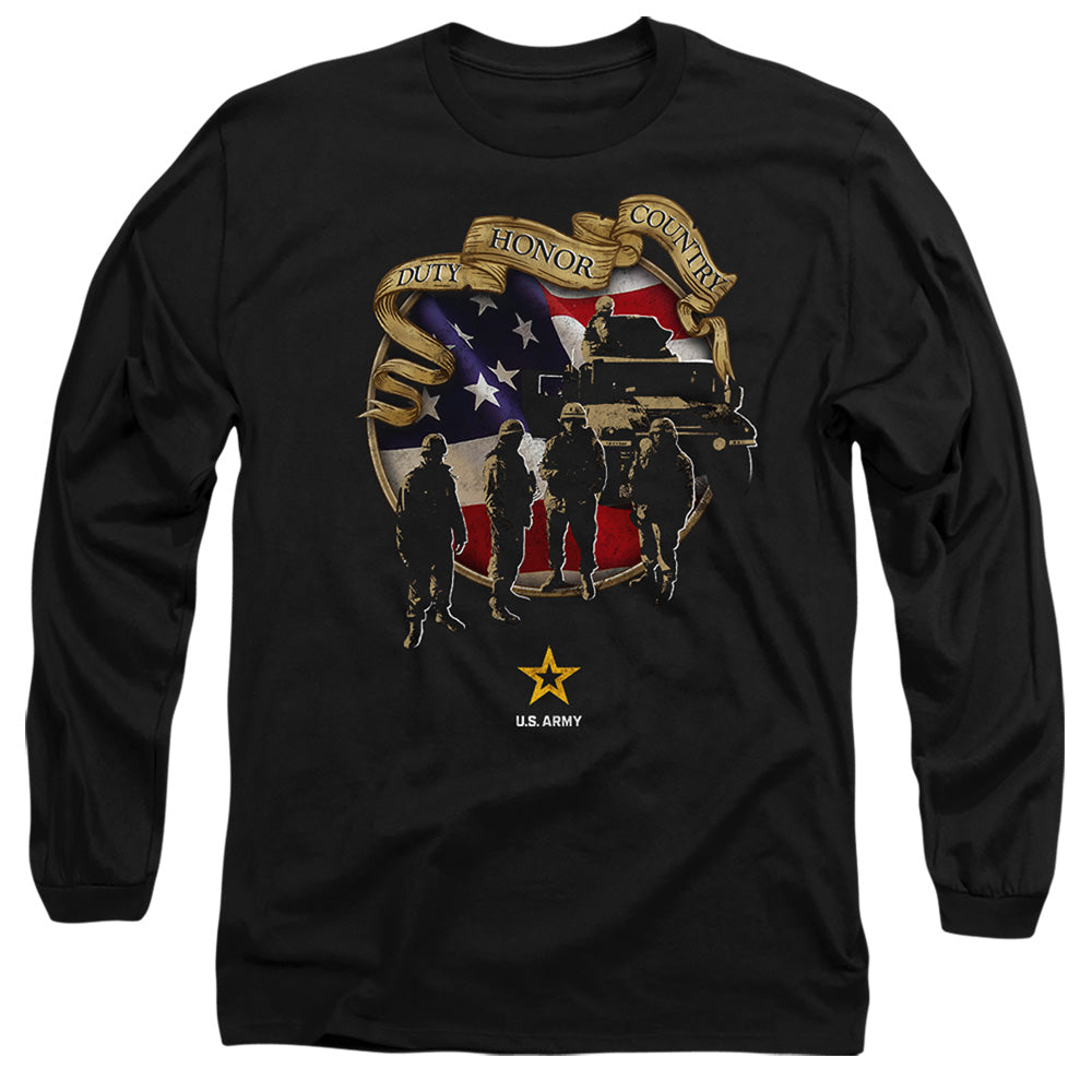 Army Duty Honor Country Mens Long Sleeve Shirt Black Hoodie, Sweatshirt | CiraTrend.com (Image 2)
