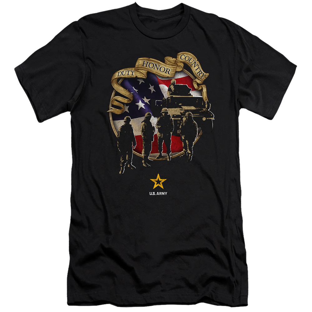 Army Duty Honor Country Premium Bella Canvas Slim Fit Mens T Shirt Black Hoodie, Sweatshirt | CiraTrend.com (Image 3)
