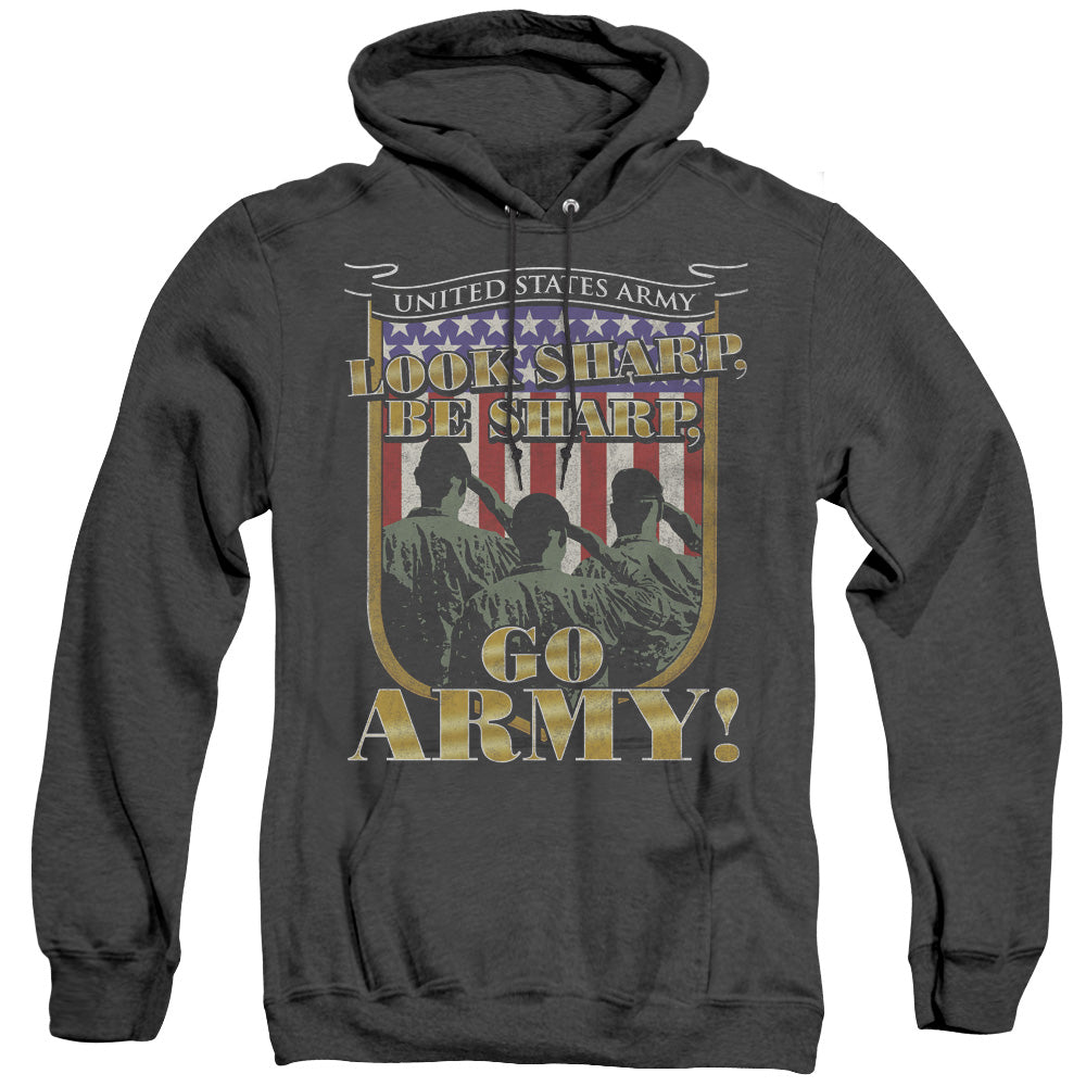 Army Go Army Mens Heather Hoodie Black T-Shirts, Sweatshirt | CiraTrend.com (Image 4)