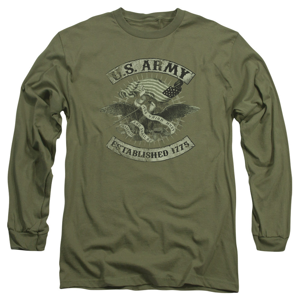 Army Union Eagle Mens Long Sleeve Shirt Military Green Hoodie, Sweatshirt | CiraTrend.com (Image 3)