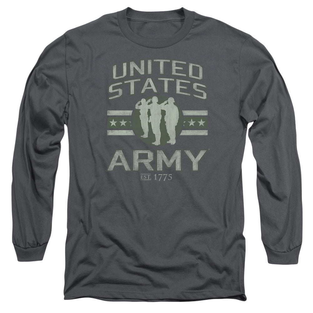 Army United States Army Mens Long Sleeve Shirt Charcoal Hoodie, Sweatshirt | CiraTrend.com (Image 3)