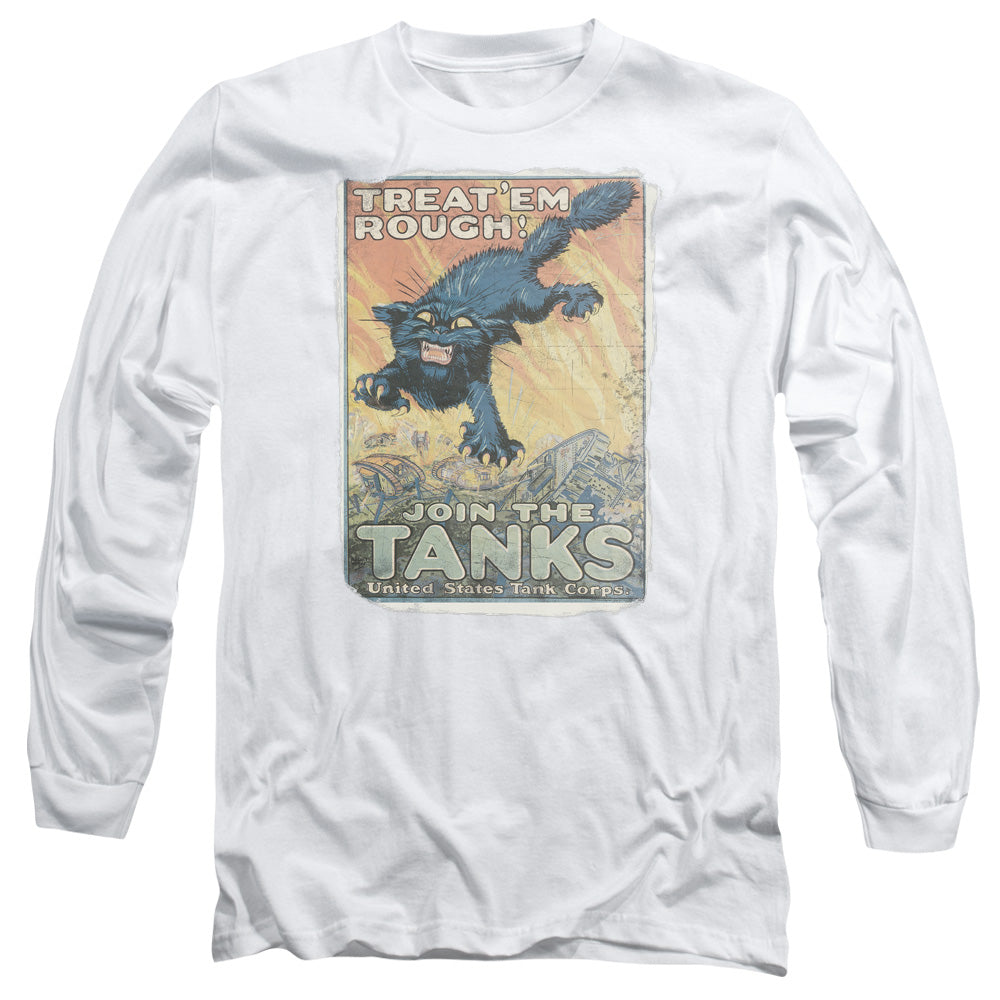 Army Treat Em Rough Mens Long Sleeve Shirt White Hoodie, Sweatshirt | CiraTrend.com (Image 2)