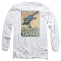 Army Treat Em Rough Mens Long Sleeve Shirt White Hoodie, Sweatshirt | CiraTrend.com (Image 1)