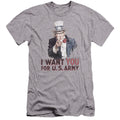 Army I Want You Premium Bella Canvas Slim Fit Mens T Shirt Athletic Heather Hoodie, Sweatshirt | CiraTrend.com (Image 1)