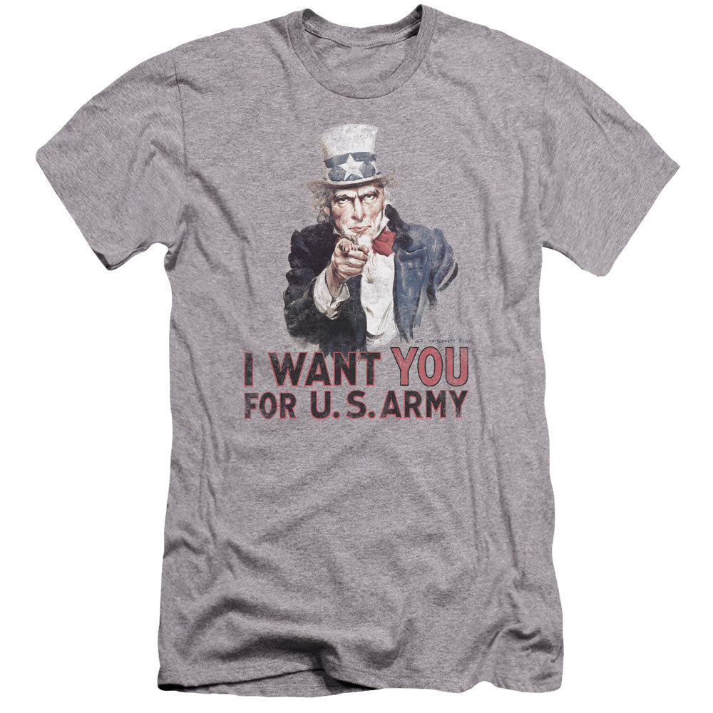 Army I Want You Premium Bella Canvas Slim Fit Mens T Shirt Athletic Heather Hoodie, Sweatshirt | CiraTrend.com (Image 3)