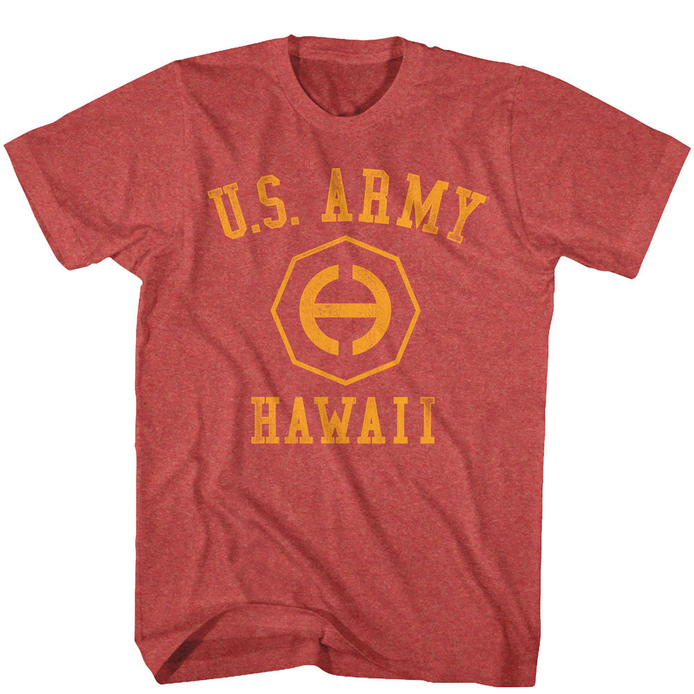 Army Mens S/S T-Shirt - Army Hawaii - Heather Red Heather Hoodie, Sweatshirt | CiraTrend.com