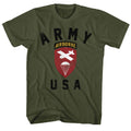 Army Mens S/S T-Shirt - Us Airborne - Solid Military Green Hoodie, Sweatshirt | CiraTrend.com