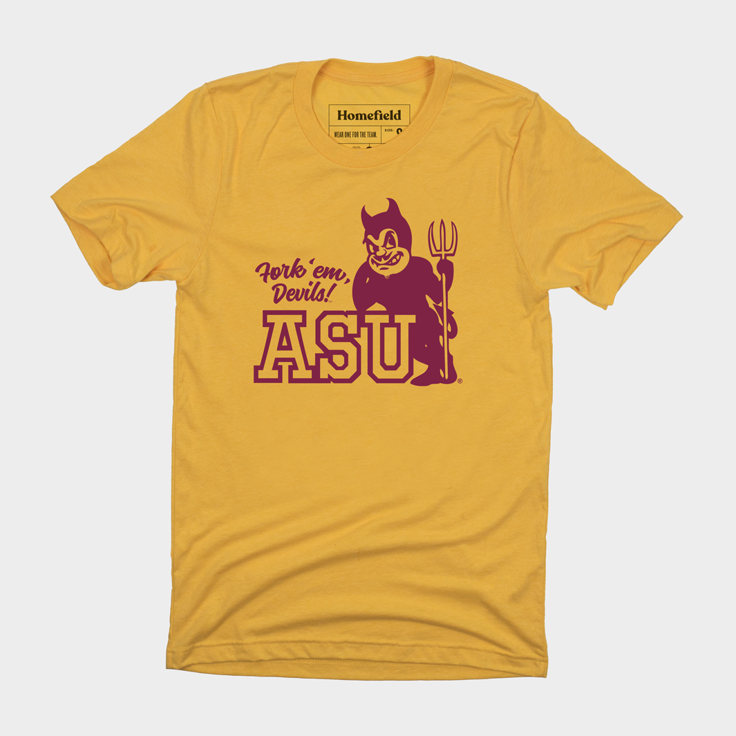 Arizona State ‚ÄúFork ‚ÄòEm, Devils‚Äù Vintage Tee Style001
