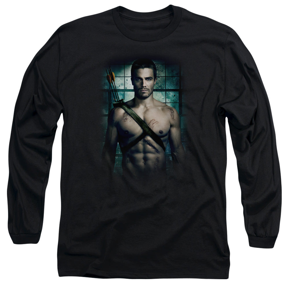 Arrow Shirtless Mens Long Sleeve Shirt Black Hoodie, Sweatshirt | CiraTrend.com (Image 1)