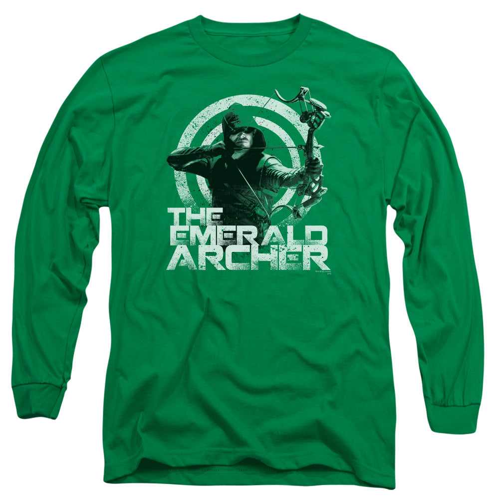 Arrow Archer Mens Long Sleeve Shirt Kelly Green Hoodie, Sweatshirt | CiraTrend.com (Image 3)