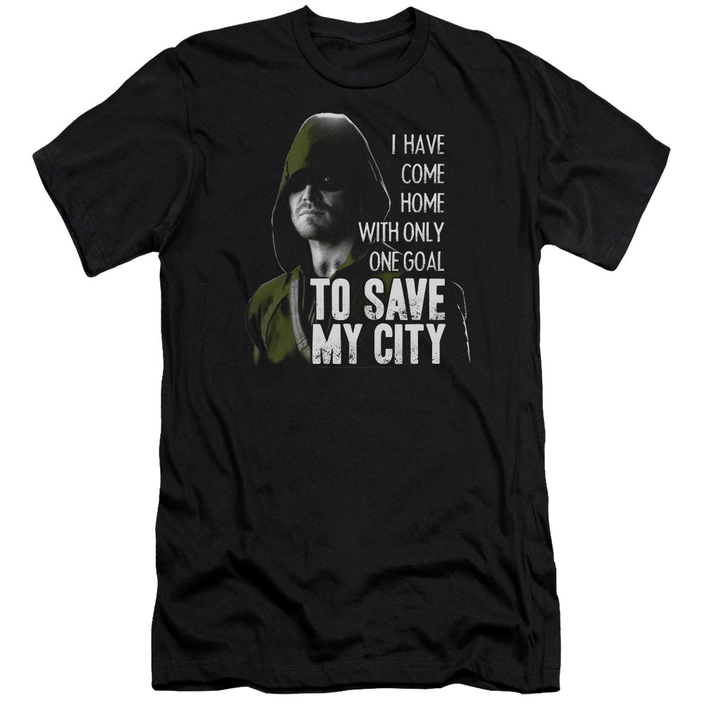 Arrow Save My City Premium Bella Canvas Slim Fit Mens T Shirt Black Hoodie, Sweatshirt | CiraTrend.com (Image 1)