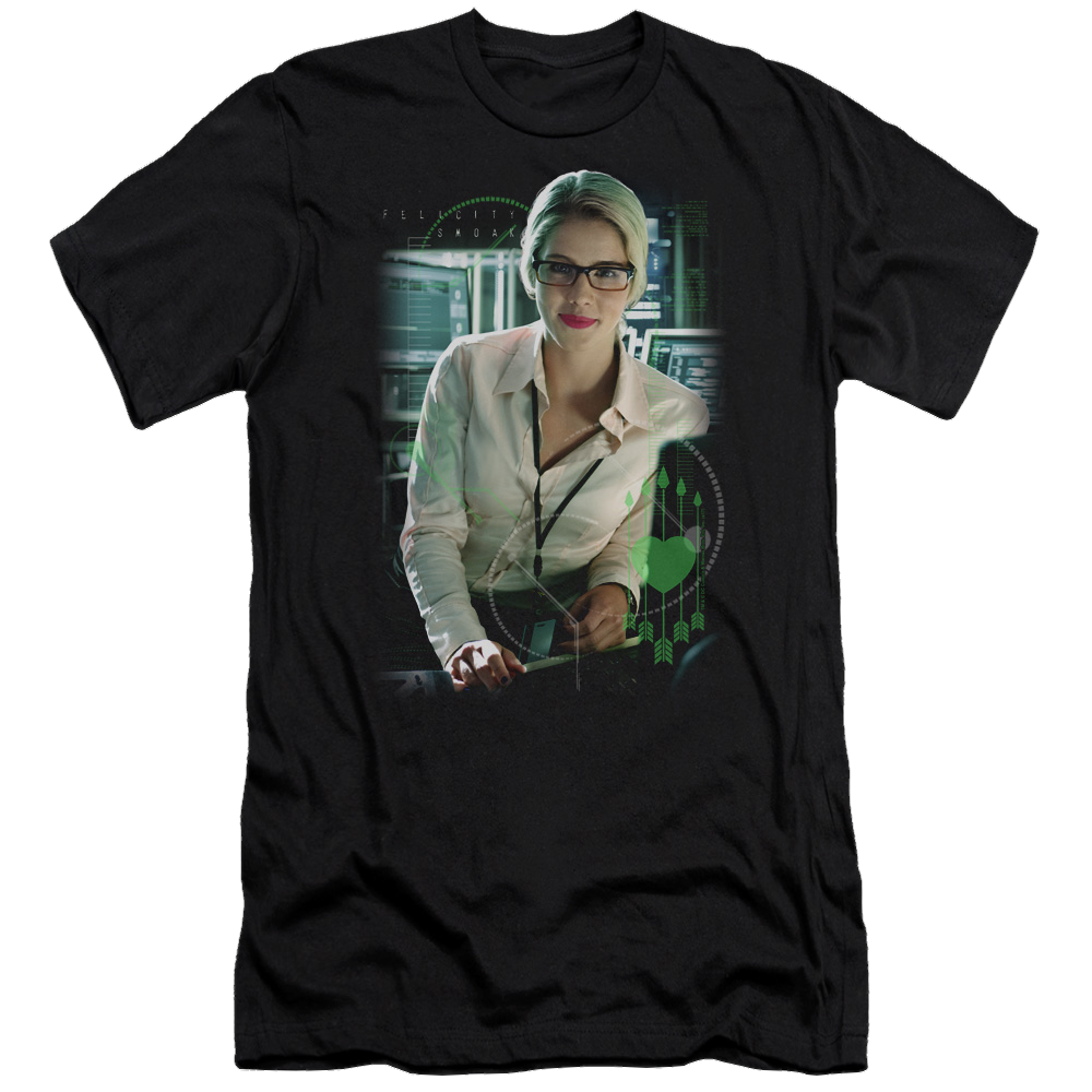 Arrow Felicity Smoak - Men's Premium Slim Fit T-Shirt Hoodie, Sweatshirt | CiraTrend.com
