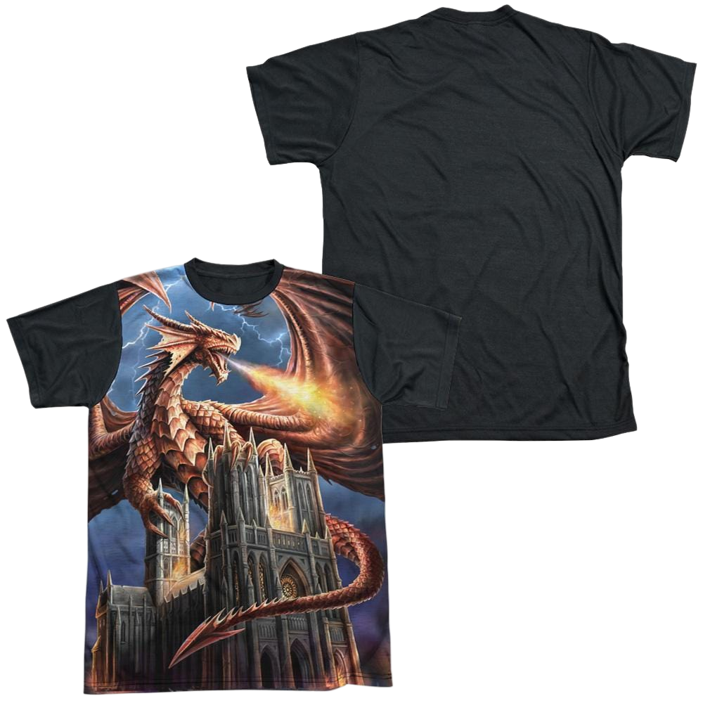 Anne Stokes Dragons Fury - Men's Black Back T-Shirt Hoodie, Sweatshirt | CiraTrend.com