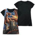 Anne Stokes Dragons Fury - Juniors Black Back T-Shirt Hoodie, Sweatshirt | CiraTrend.com