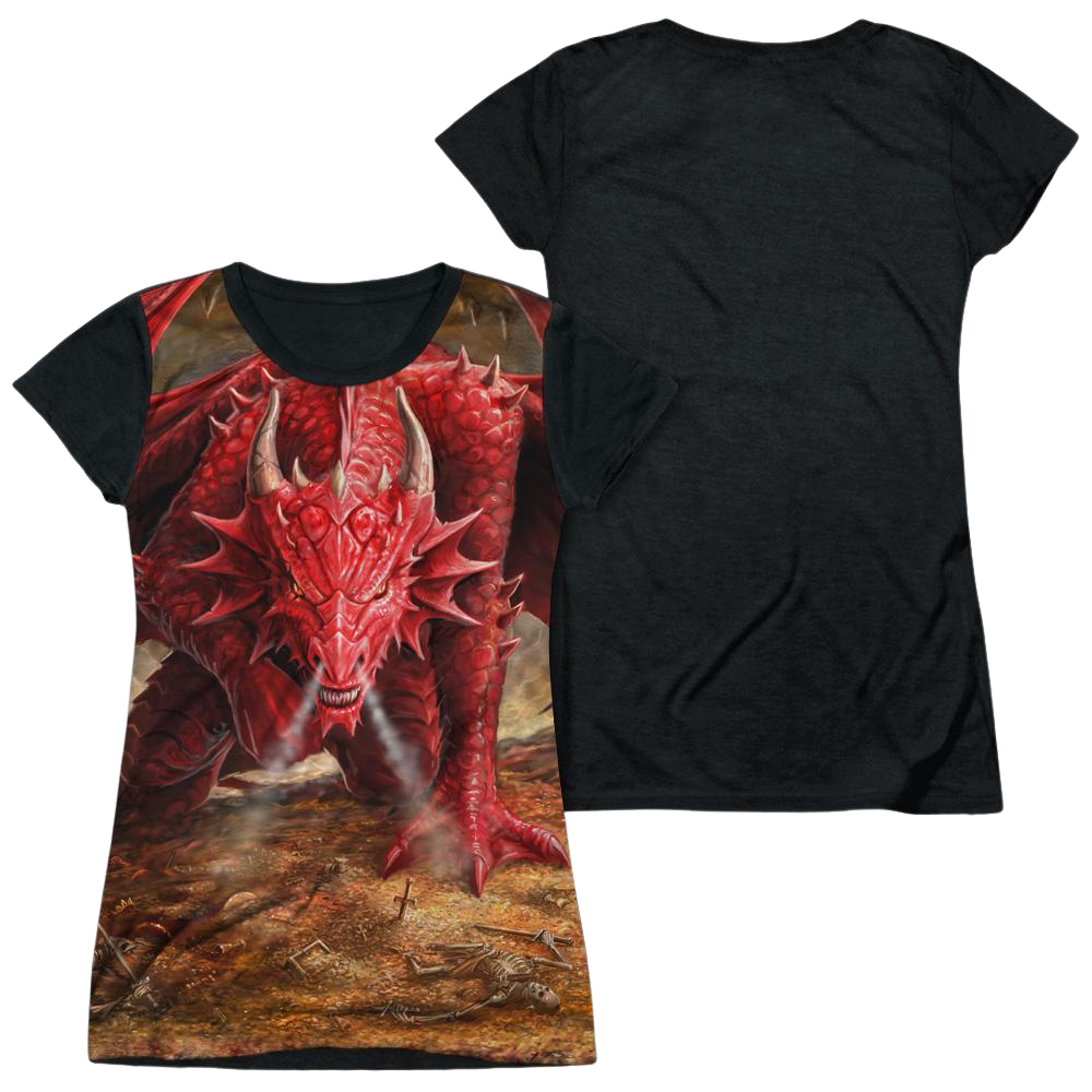 Anne Stokes Dragons Lair - Juniors Black Back T-Shirt Hoodie, Sweatshirt | CiraTrend.com
