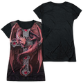 Anne Stokes Gothic Guardian - Juniors Black Back T-Shirt Hoodie, Sweatshirt | CiraTrend.com