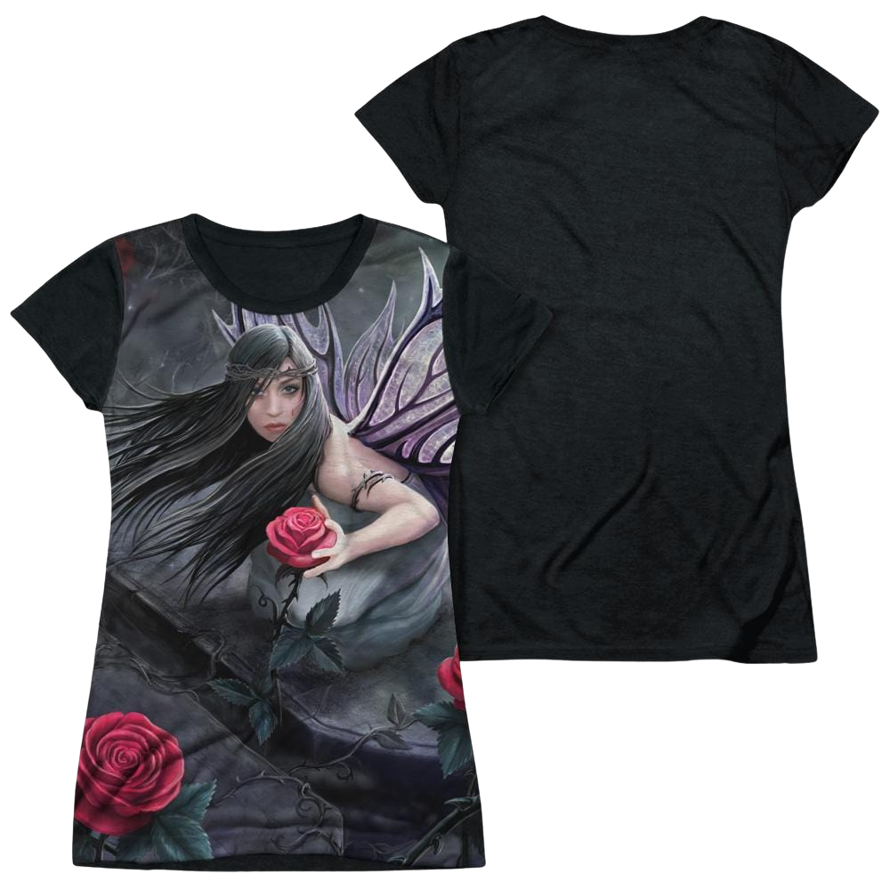 Anne Stokes Rose Fairy - Juniors Black Back T-Shirt Hoodie, Sweatshirt | CiraTrend.com