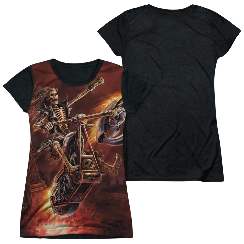 Anne Stokes Hellrider - Juniors Black Back T-Shirt Hoodie, Sweatshirt | CiraTrend.com