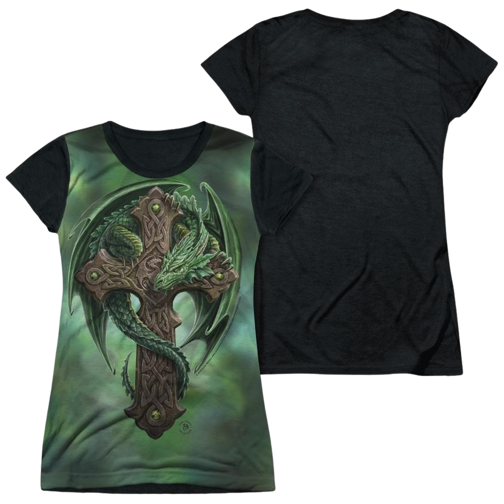 Anne Stokes Woodland Guardian - Juniors Black Back T-Shirt Hoodie, Sweatshirt | CiraTrend.com