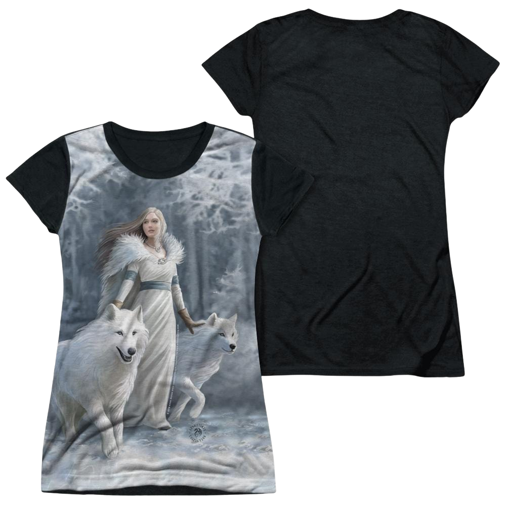 Anne Stokes Winter Guardians - Juniors Black Back T-Shirt Hoodie, Sweatshirt | CiraTrend.com