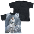 Anne Stokes Winter Guardians - Youth Black Back T-Shirt (Ages 8-12) Hoodie, Sweatshirt | CiraTrend.com