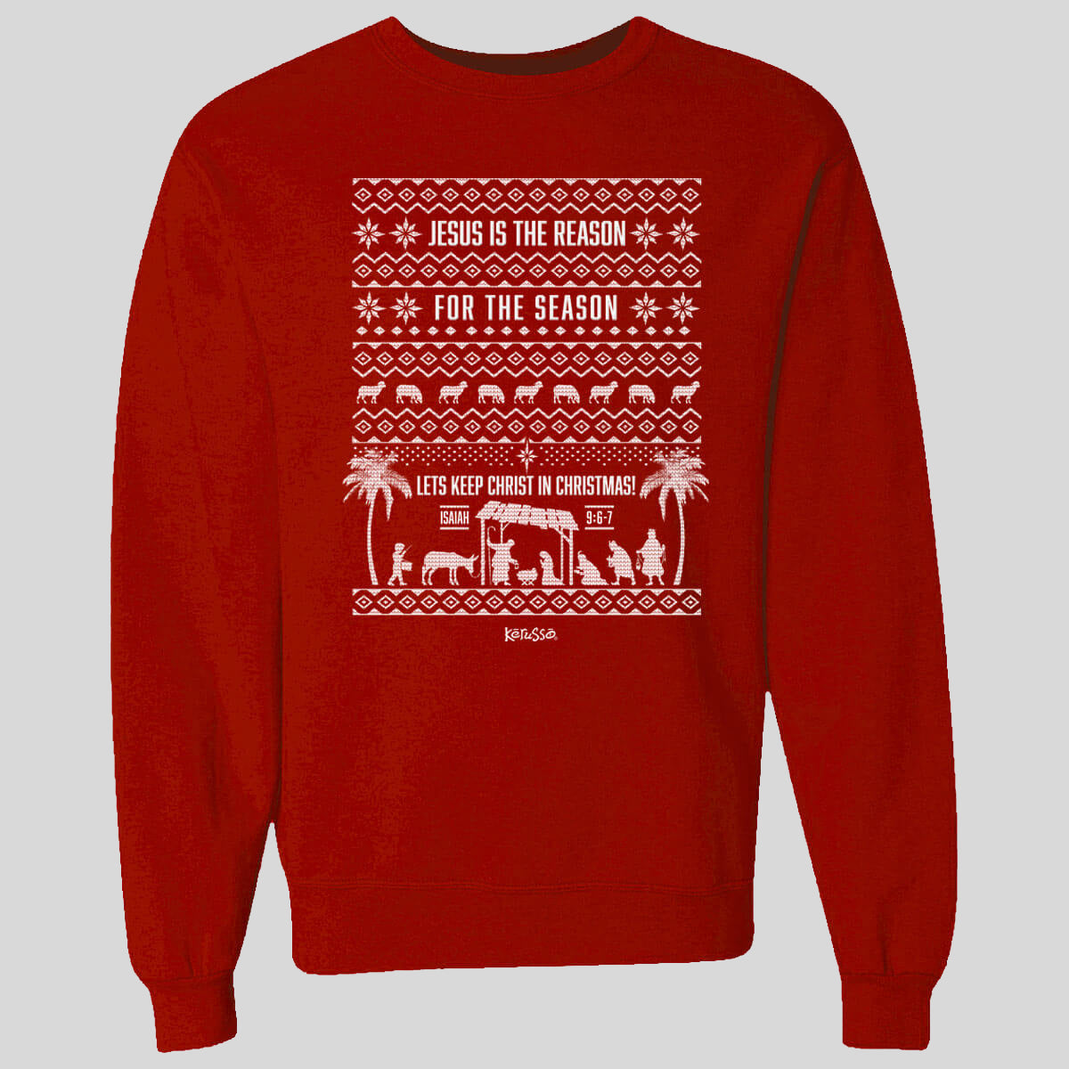 Kerusso Womens Sweatshirt Jesus Is The Reason For the Season T-Shirts, Hoodie | CiraTrend.com (Image 1)