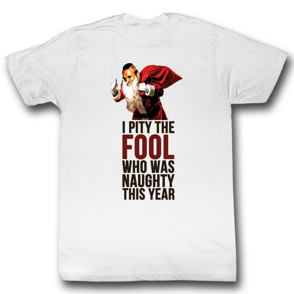 Mr. T Mens S/S T-Shirt - Naughty Fool - Solid White Hoodie, Sweatshirt | CiraTrend.com