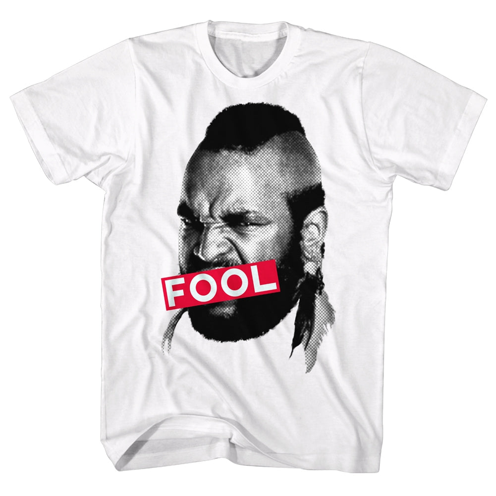Mr. T Mens S/S T-Shirt - Fool - Solid White Hoodie, Sweatshirt | CiraTrend.com