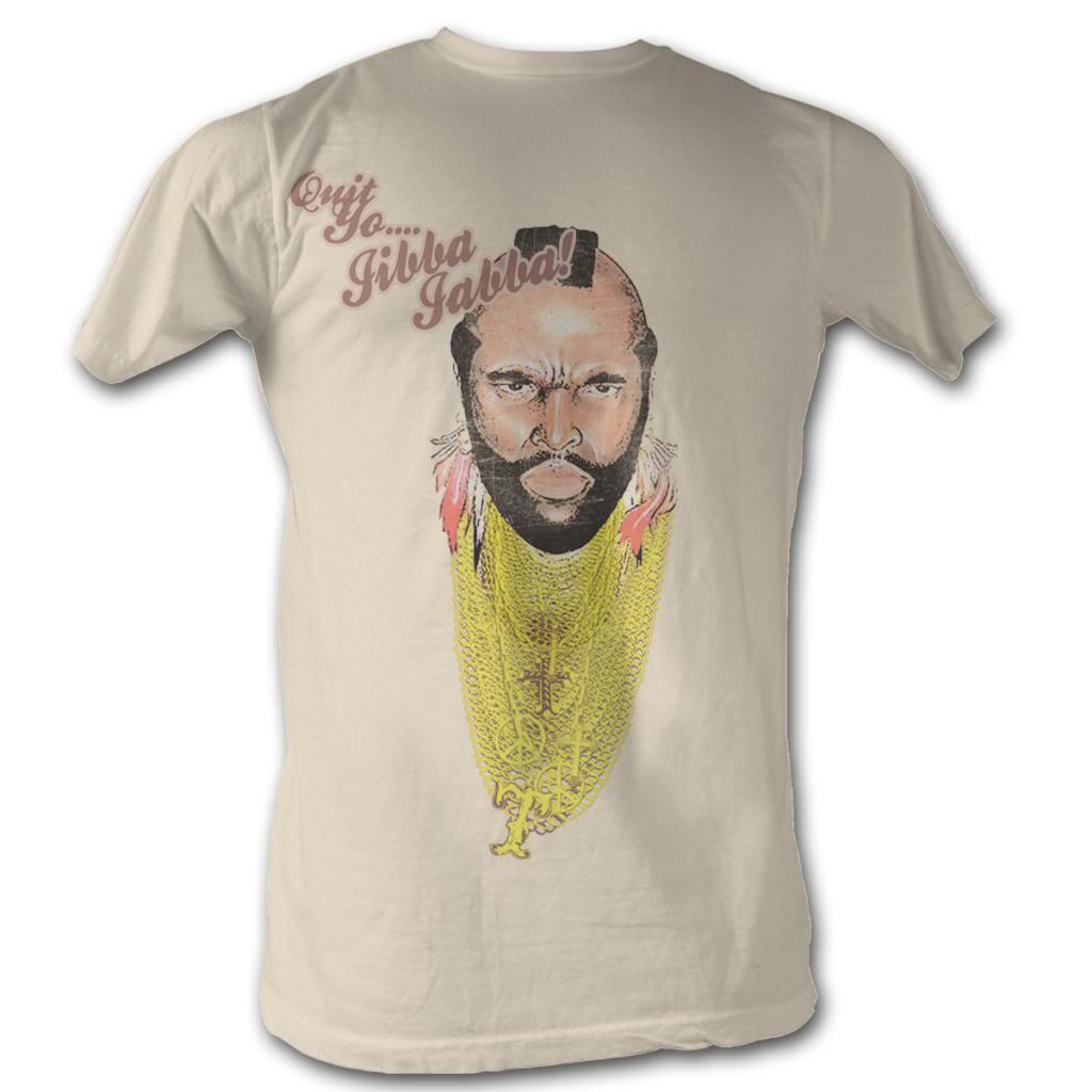 Mr. T Mens S/S T-Shirt - Jibba Jabba - Solid Natural Hoodie, Sweatshirt | CiraTrend.com