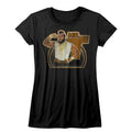 Mr. T Girls Juniors S/S T-Shirt - Mr. T Gun - Solid Black Hoodie, Sweatshirt | CiraTrend.com