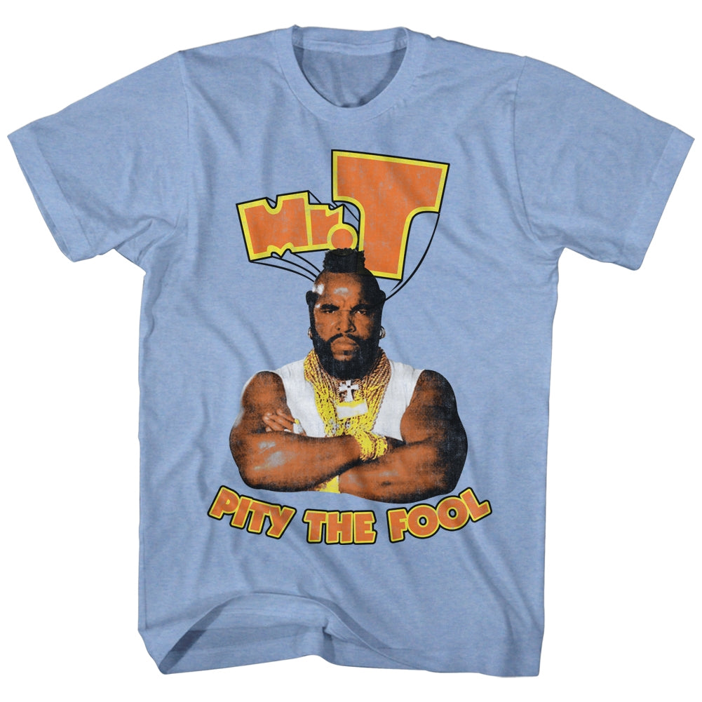 Mr. T Mens S/S T-Shirt - Pity - Heather Light Blue Heather Hoodie, Sweatshirt | CiraTrend.com