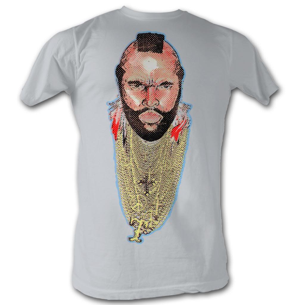Mr. T Mens S/S T-Shirt - Chain Of Fool - Solid Silver Hoodie, Sweatshirt | CiraTrend.com