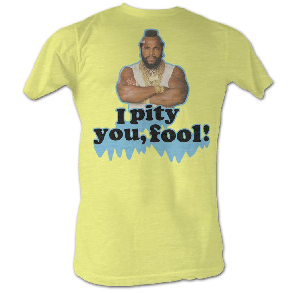 Mr. T Mens S/S T-Shirt - I Pity You - Heather Yellow Heather Hoodie, Sweatshirt | CiraTrend.com