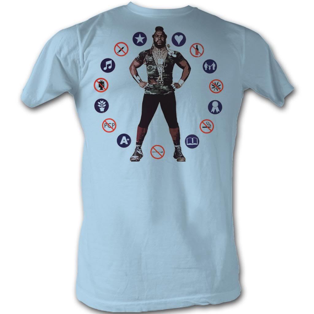 Mr. T Mens S/S T-Shirt - No Way Sucka - Heather Light Blue Heather Hoodie, Sweatshirt | CiraTrend.com